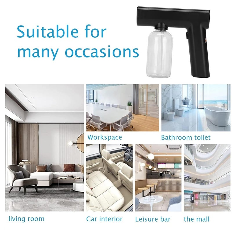 woobles Electric Mist Atomizer Sprayer Gun, Electric Handheld Sprayer Disinfectant Fogger Gun Portable Rechargeable Sprayer Gun, Nanometer Disinfectant Machine for Home Office School Hotel - Image 1